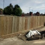 sleeper retaining wall will 1.8m close board 