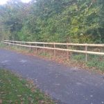 Creosoted post and rail and 2 new gates in Potterne