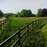 Post and rail fencing at Manton Grange, Marlborough