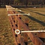 image of equestrian fencing with electric wires