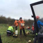 Preparing to cut scrub Salisbury Plain