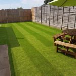 new artificial lawn complete