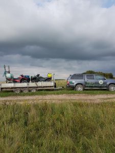 Scrub spraying Salisbury Plain