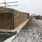 Snow on the ground at the new equestrian yard, Chippenham