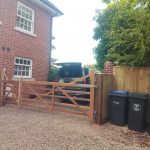 Close board fencing and hardwood iroko timber gates in Marlborough