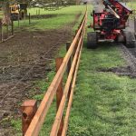 Post & Rail creosoted fencing in Manton