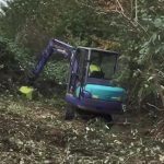 Making quick work of demolishing brambles in Tidworth