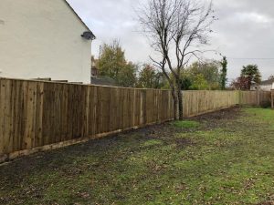 Fence replacement finished view