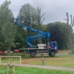 25m MEWP Cherry Picker in action in Trowbridge