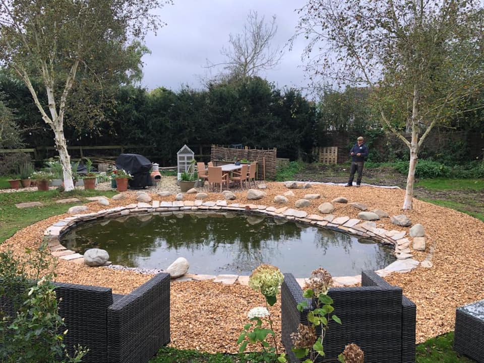 New pond dug and constructed in Marston
