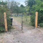 new oak gate posts for local churchyard