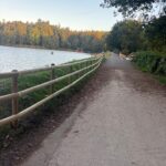 erecting post-and-3-rail fence at Shearwater